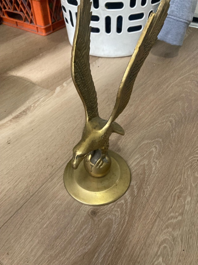 brass eagle statue