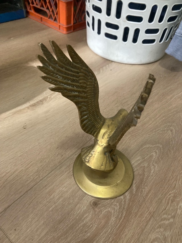 brass eagle statue - photo 3