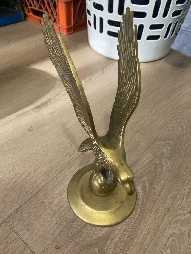 brass eagle statue - photo 4