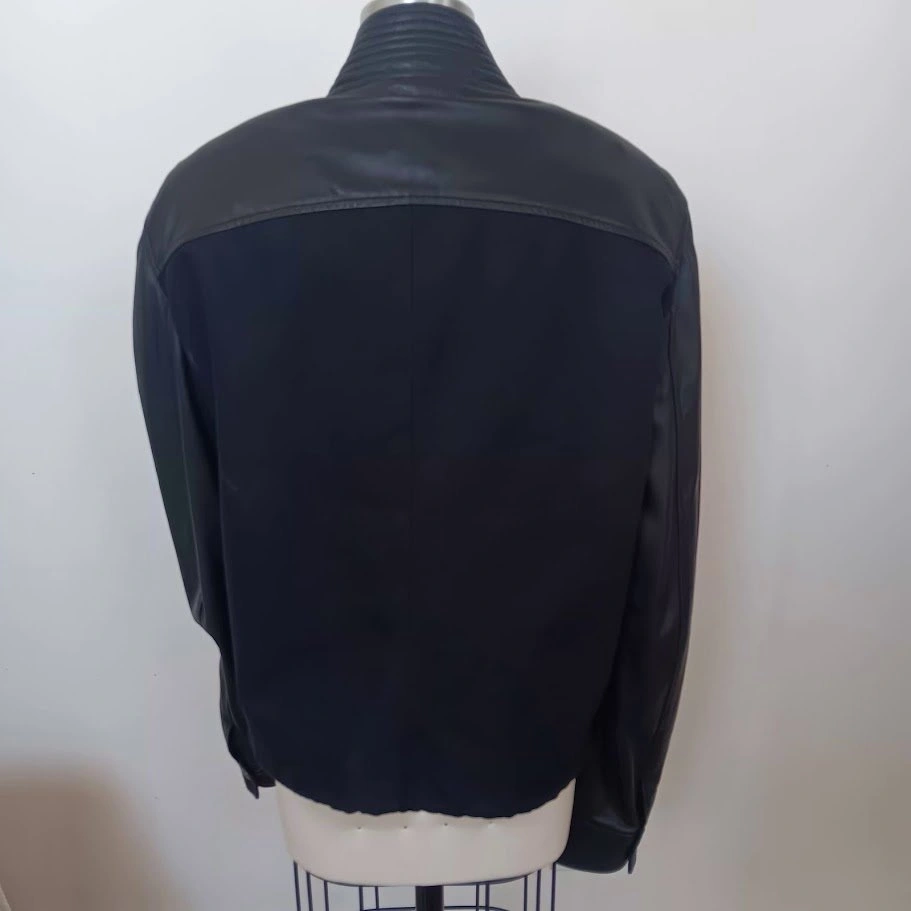 Diesel Black Gold Lasy Mens Leather Jacket Black Size 52 - L - photo 2