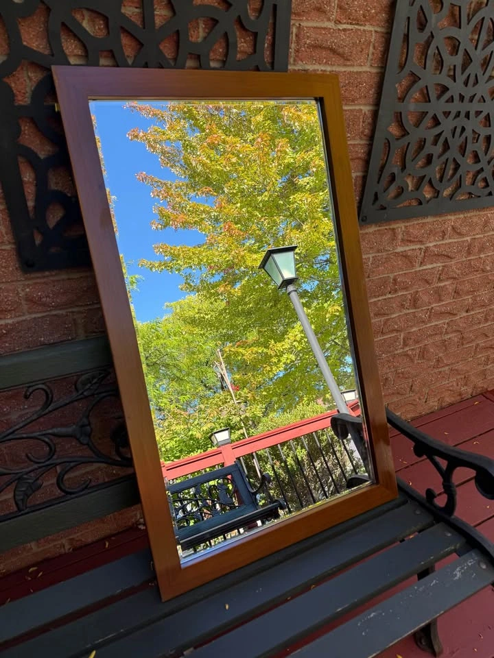 Rectangular Wood Framed Wall Mirror - photo 2