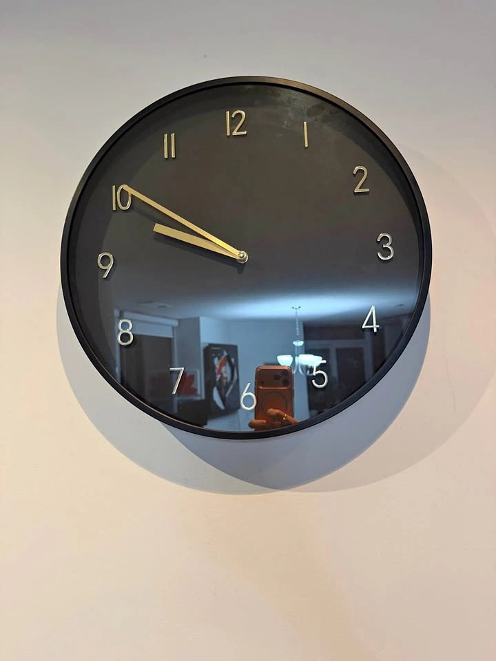 Modern Black and Gold Wall Clock