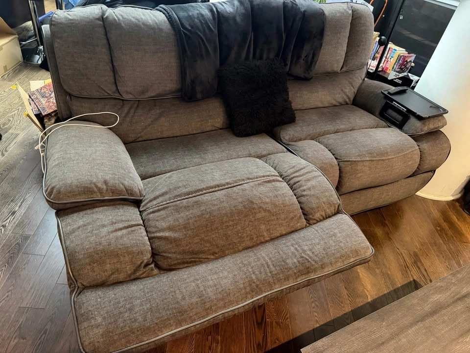 Leons 2 Seater Power Reclining Sofa - Dark Grey - photo 2