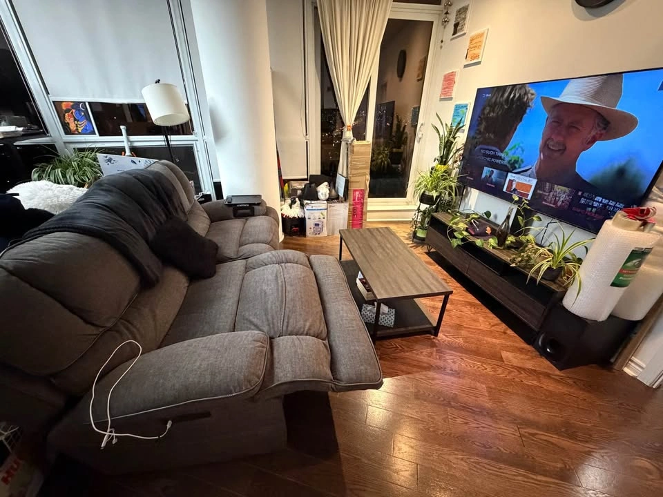 Leons 2 Seater Power Reclining Sofa - Dark Grey - photo 5
