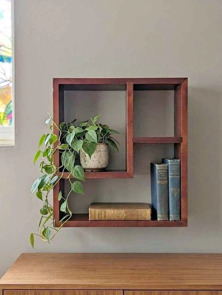 Vintage floating shadow box shelf