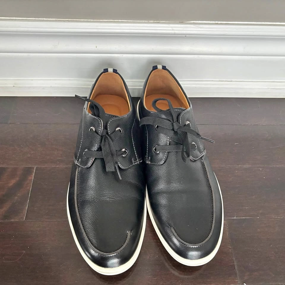 Black Leather Casual Shoes