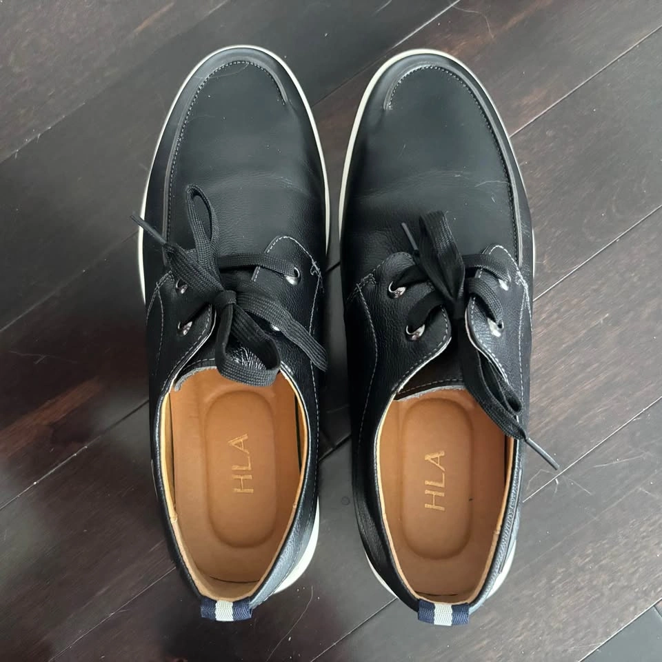 Black Leather Casual Shoes - photo 4