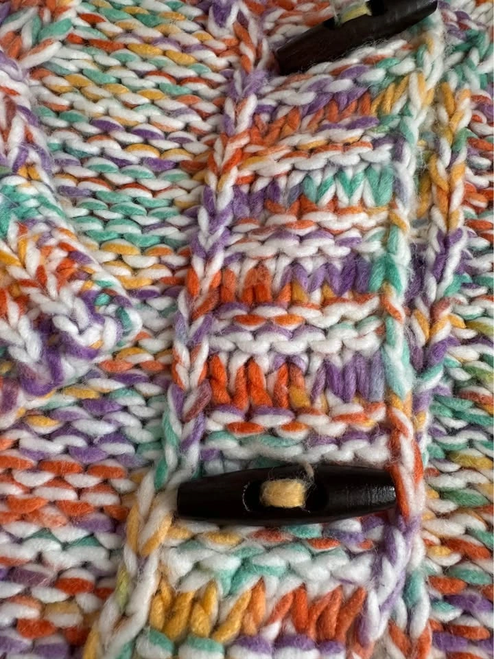 Very J Multi-Color Knit Toggle Cardigan - photo 4