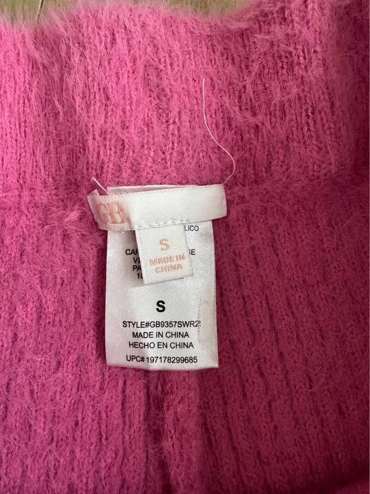 Pink Fuzzy Knit Wide-Leg Pants - photo 5