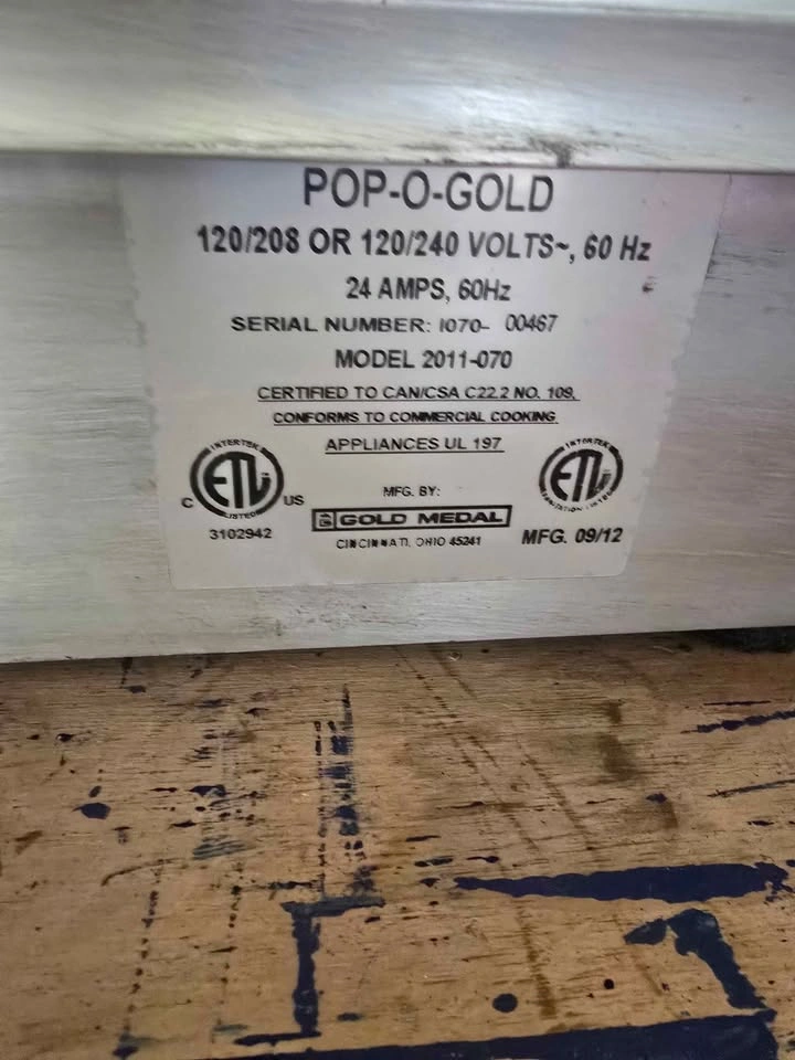 Gold Medal Pop-O-Gold 32 oz. Commercial Popcorn Machine - photo 5