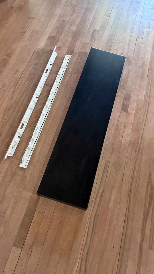LACK Wall shelf, black-brown, 110x26 cm