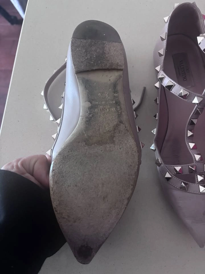 Authentic Valentino Rockstud Cage Ballerina Flats - photo 3