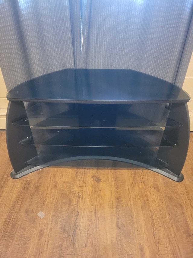 Glass Corner TV Stand
