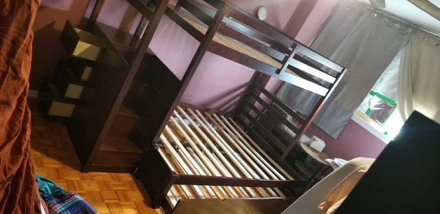 Bunk Bed with Stairs and Drawers