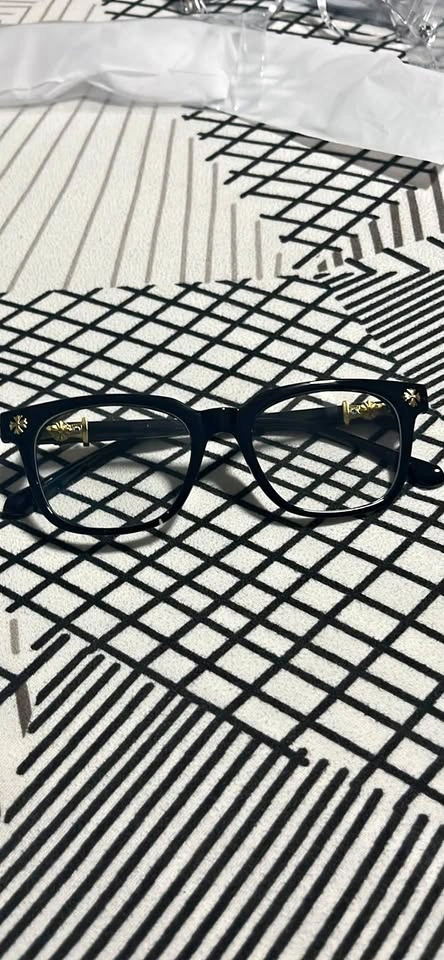 Chrome Hearts Black and Gold Eyeglasses