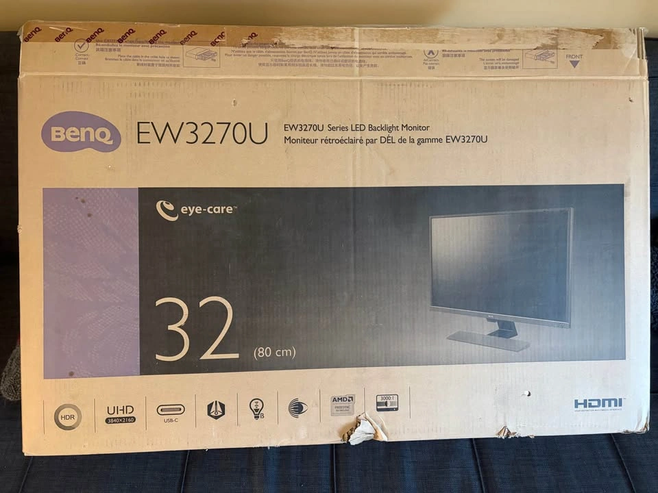 BenQ EW3270U 32" 4K UHD HDR Monitor – Great Condition - photo 3