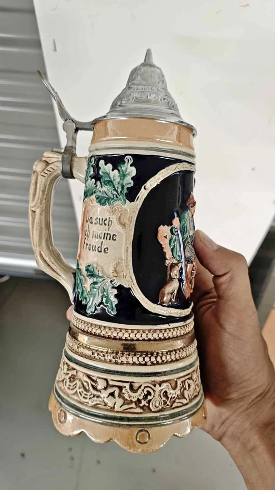 Vintage mid20th century collectible - ceramic german beer stein