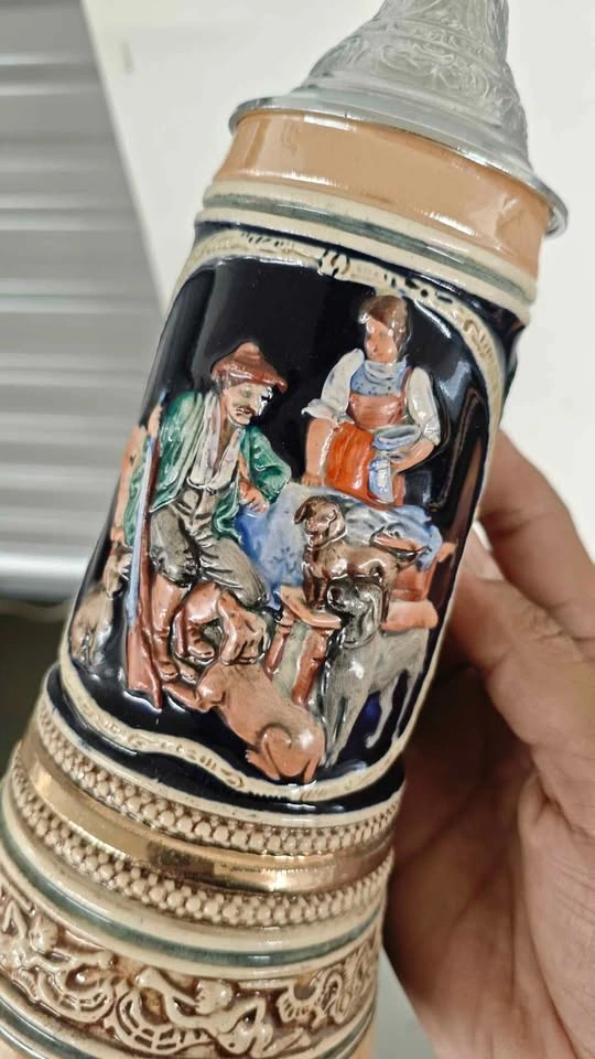 Vintage mid20th century collectible - ceramic german beer stein - photo 2