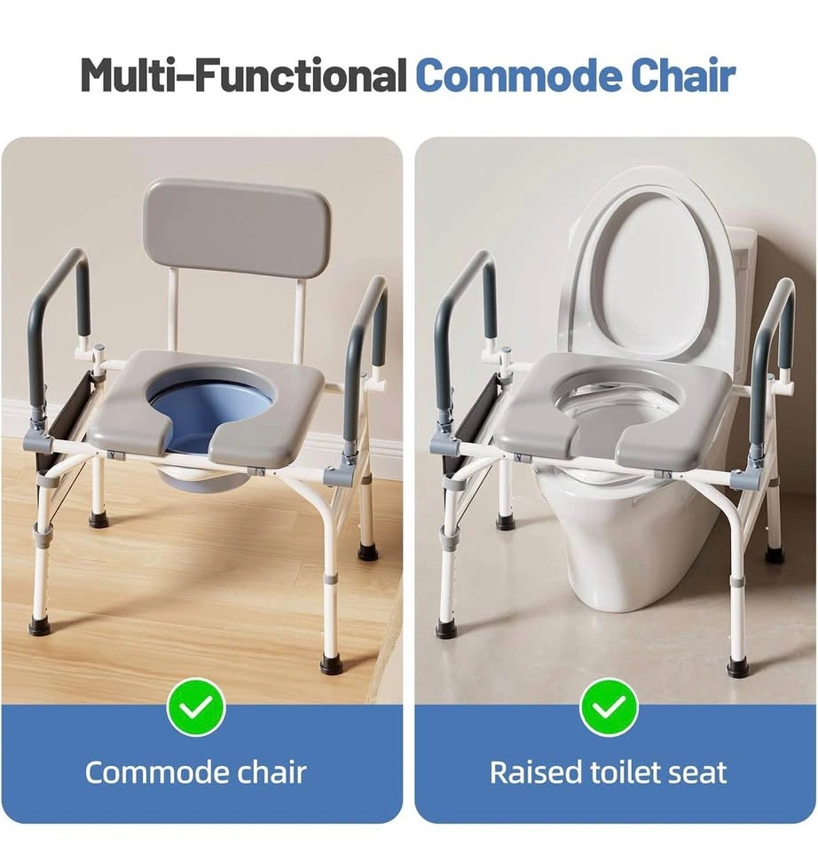 Bedside Commode for Seniors / Raised Toilet Seat - BNIB - photo 3