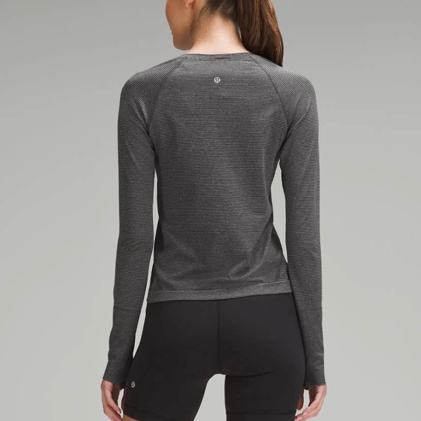 NWT Lululemon Swiftly Tech Long Sleeve Shirt - Spandex Stripe Bl - photo 2