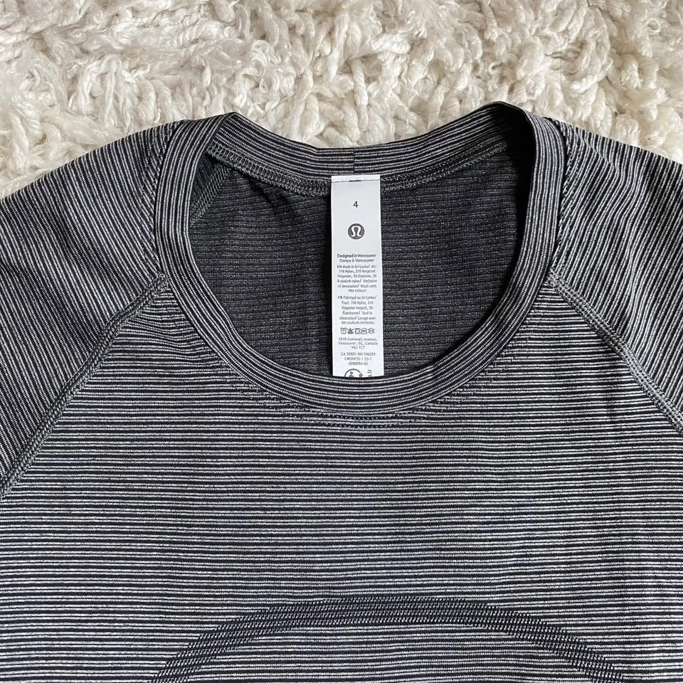 NWT Lululemon Swiftly Tech Long Sleeve Shirt - Spandex Stripe Bl - photo 5