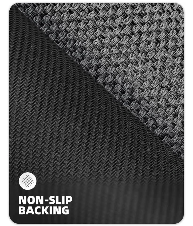 Extra Long Runner Rug 28"x142" Non Slip Rubber Back Dark Gray - photo 3