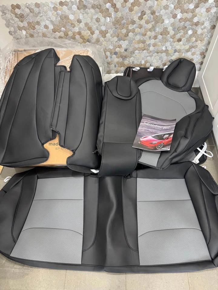 Tesla Model 3 Custom Full Car Seat Covers Nappa Leather BNIB - photo 4