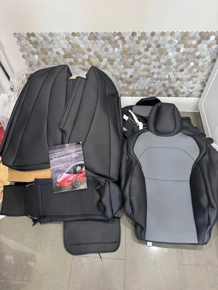 Tesla Model 3 Custom Full Car Seat Covers Nappa Leather BNIB - photo 5