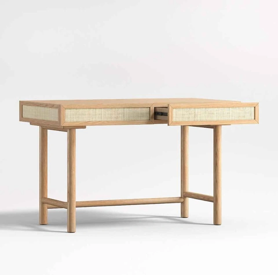 Crate & Barrel Emmer Natural Oak Desk