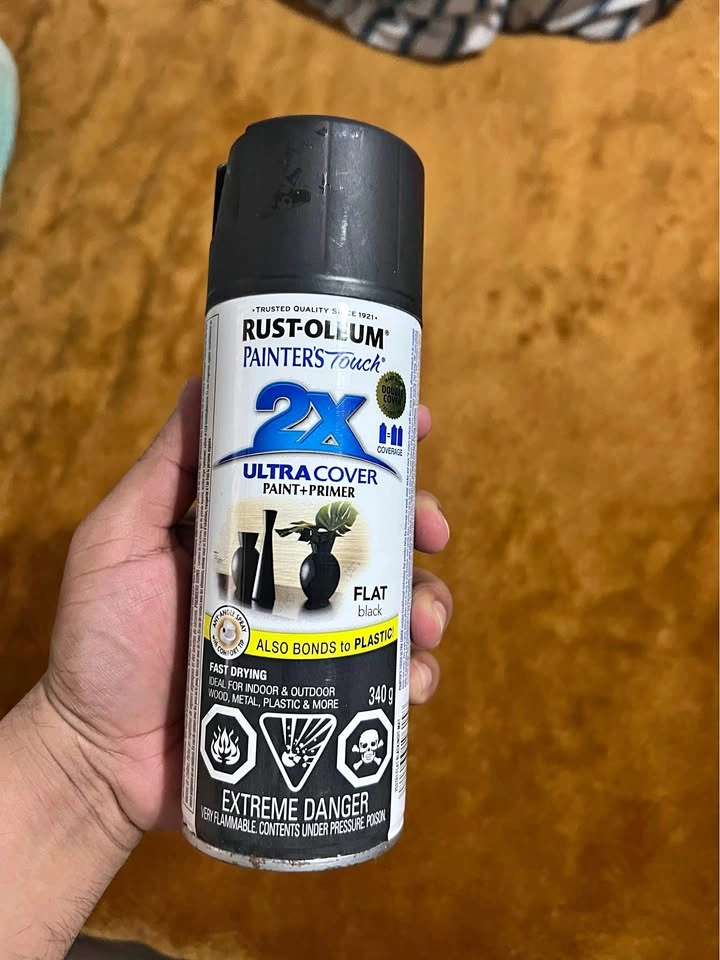Rust-Oleum Painter’s Touch 2X Ultra Cover Spray Paint – Flat Bla