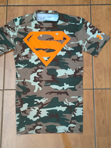 Under Armour HeatGear Compression Superman DC Comics Camo Tee, M