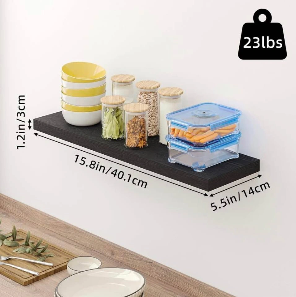 4 Dark Brown Floating Shelves - 15.8 inch - Brand New - photo 2