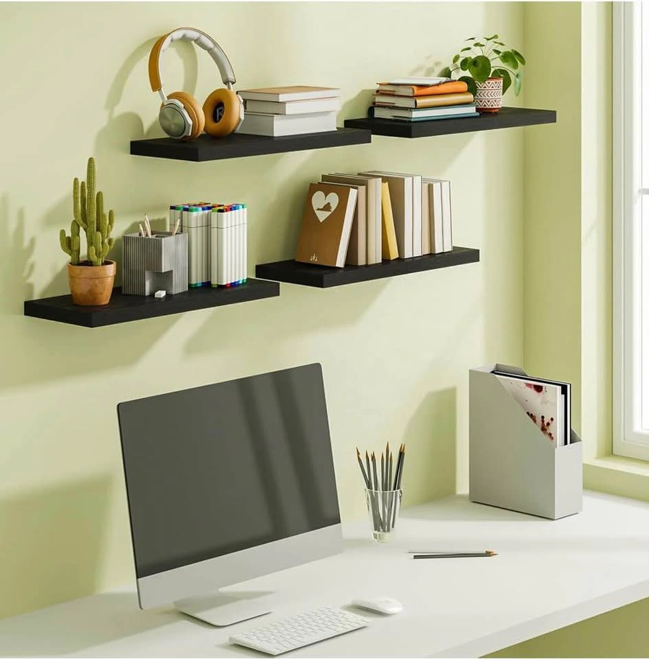 4 Dark Brown Floating Shelves - 15.8 inch - Brand New - photo 4