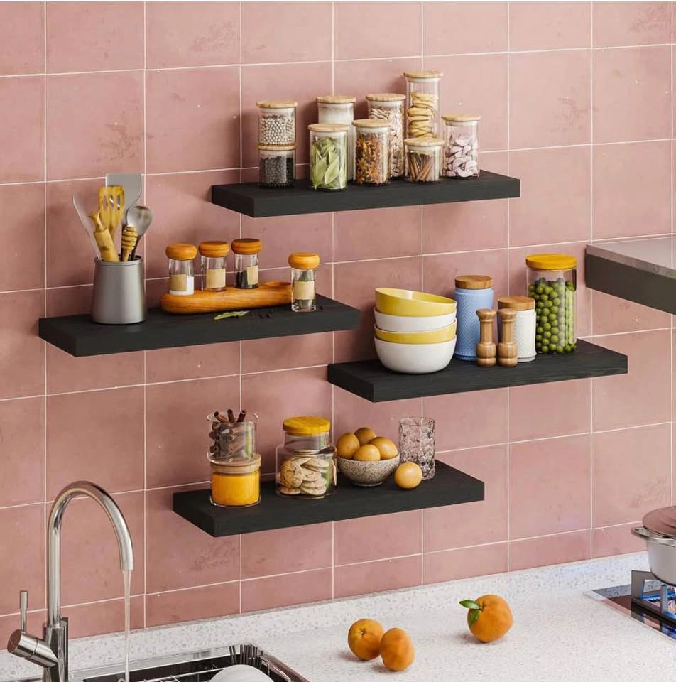 4 Dark Brown Floating Shelves - 15.8 inch - Brand New - photo 5