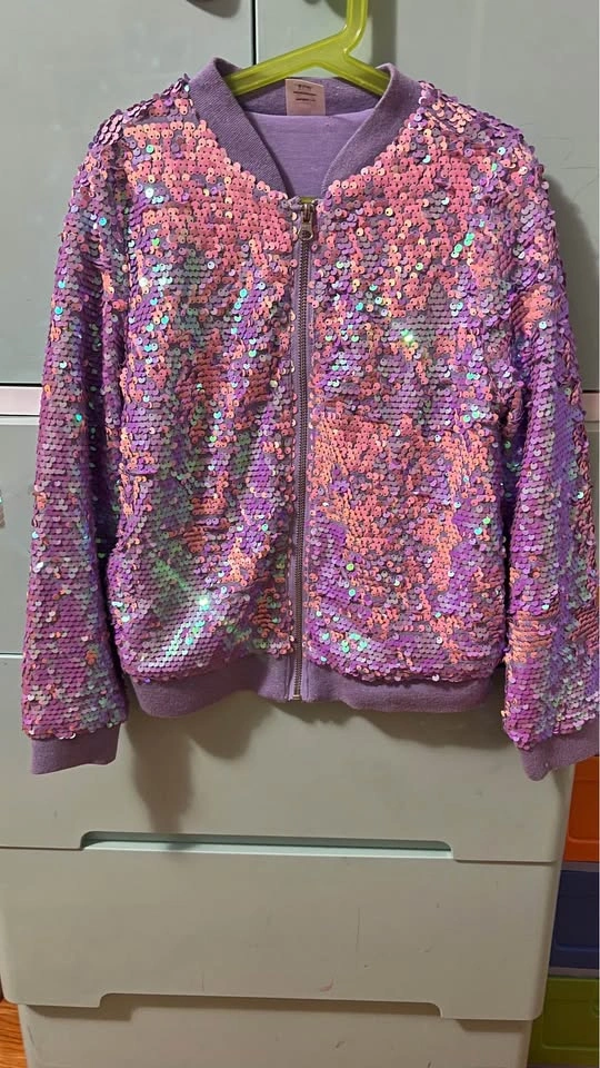 Iridescent Sequin Bomber Jacket - photo 2