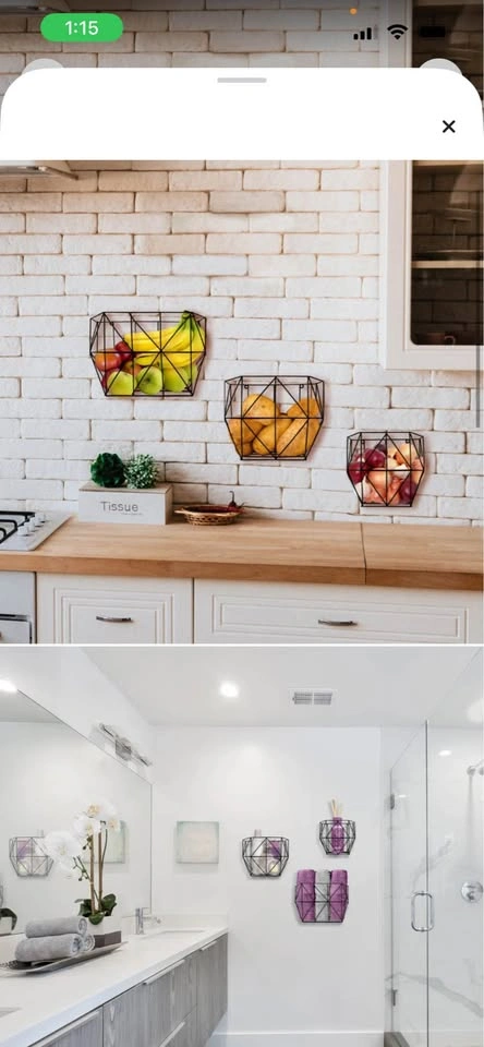 Set of Wall Mounted Fruit Baskets - photo 5
