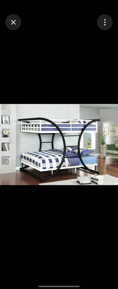 Modern Metal Full over Full Bunk Bed - photo 4