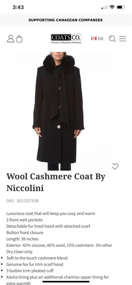Beautiful 😍 wool coat by Niccolini collection image indicator(6)