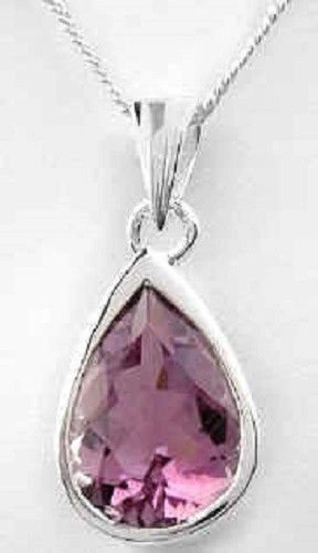 Genuine Pear Cut Amethyst 4.25ctw Sterling Silver Pendant - photo 3