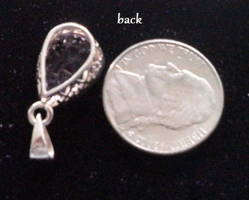 Genuine Pear Cut Amethyst 4.25ctw Sterling Silver Pendant - photo 4