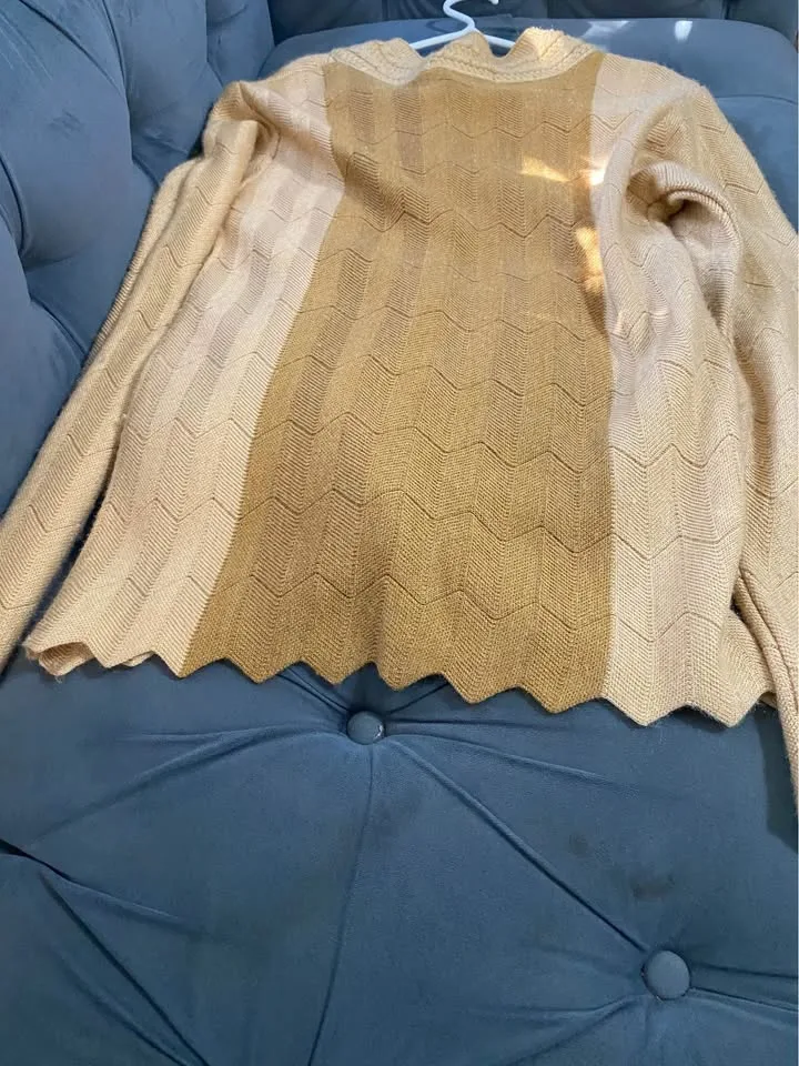 Women warm sweater with golden button details image indicator(8)