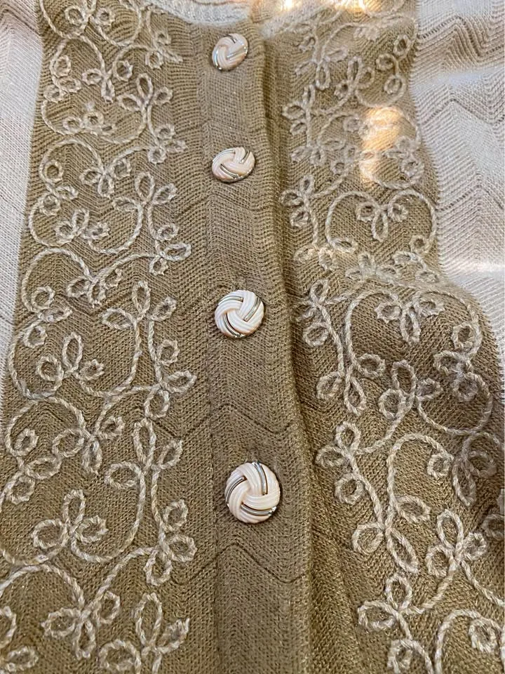 Women warm sweater with golden button details image indicator(10)