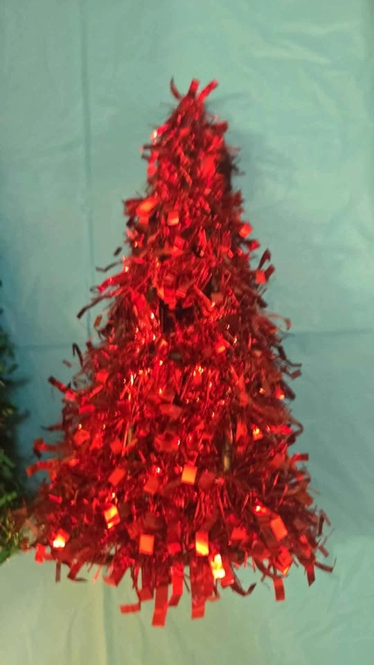 2 Tinsel Christmas Trees - photo 3