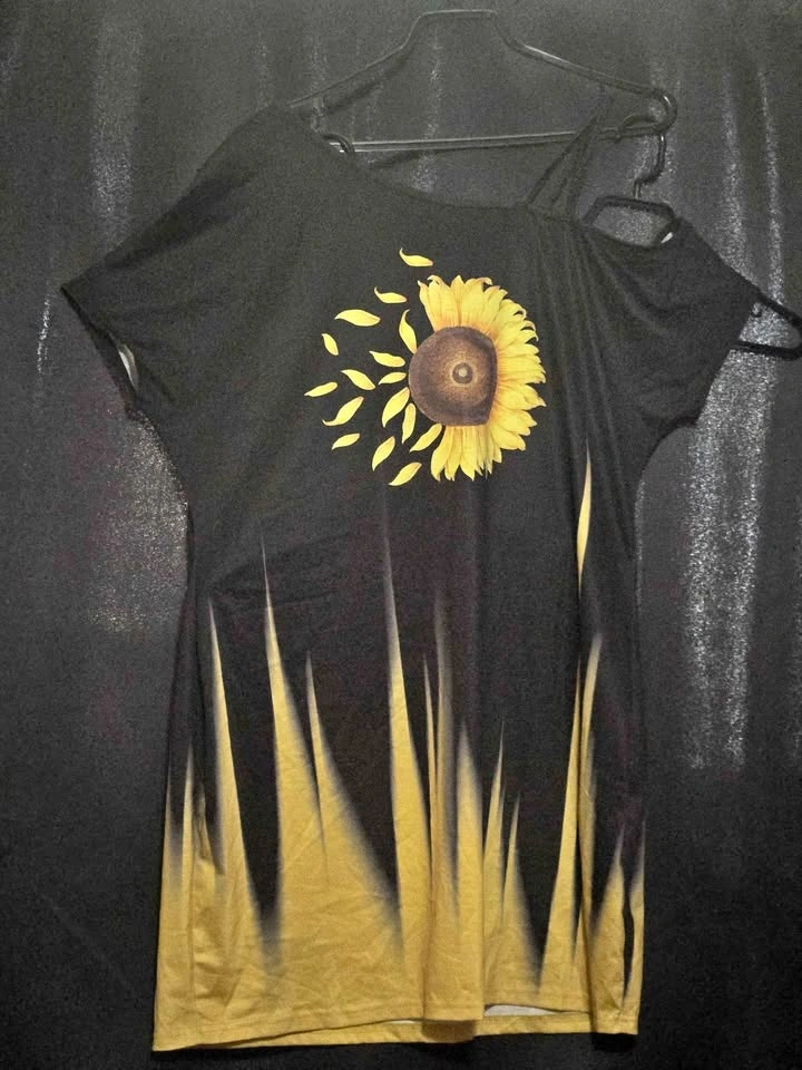 Sunflower Cold Shoulder T-Shirt Dress