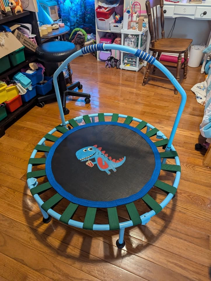 Dinosaur Toddler Trampoline with Handle - photo 2