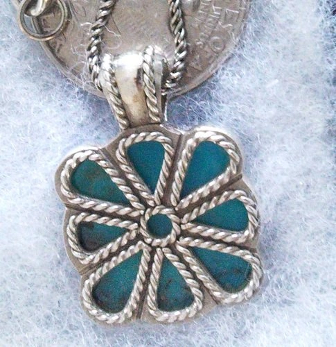 Natural Turquoise Necklace Solid 925 Silver - photo 4