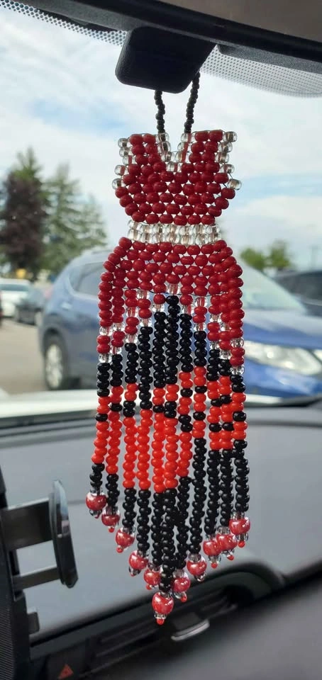 Car Rear View Mirror MMIW RED DRESS Hanger - photo 2