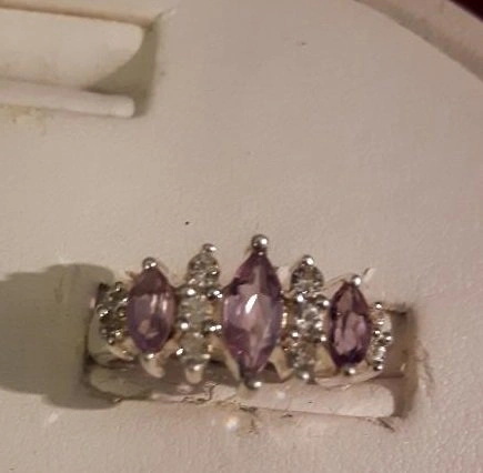 RING Mined  Amethyst and Topaz 925 Solid Sterling Silver - photo 4
