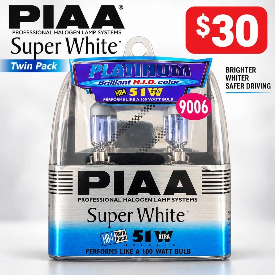 PIAA H7 9006/HB4 + D2C Headlight Bulbs – Twin Packs $25+ - photo 3