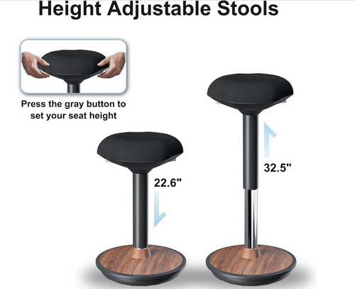 Wobble Stool for Standing Desk - Height Adjustable Ergonomic Off - photo 2